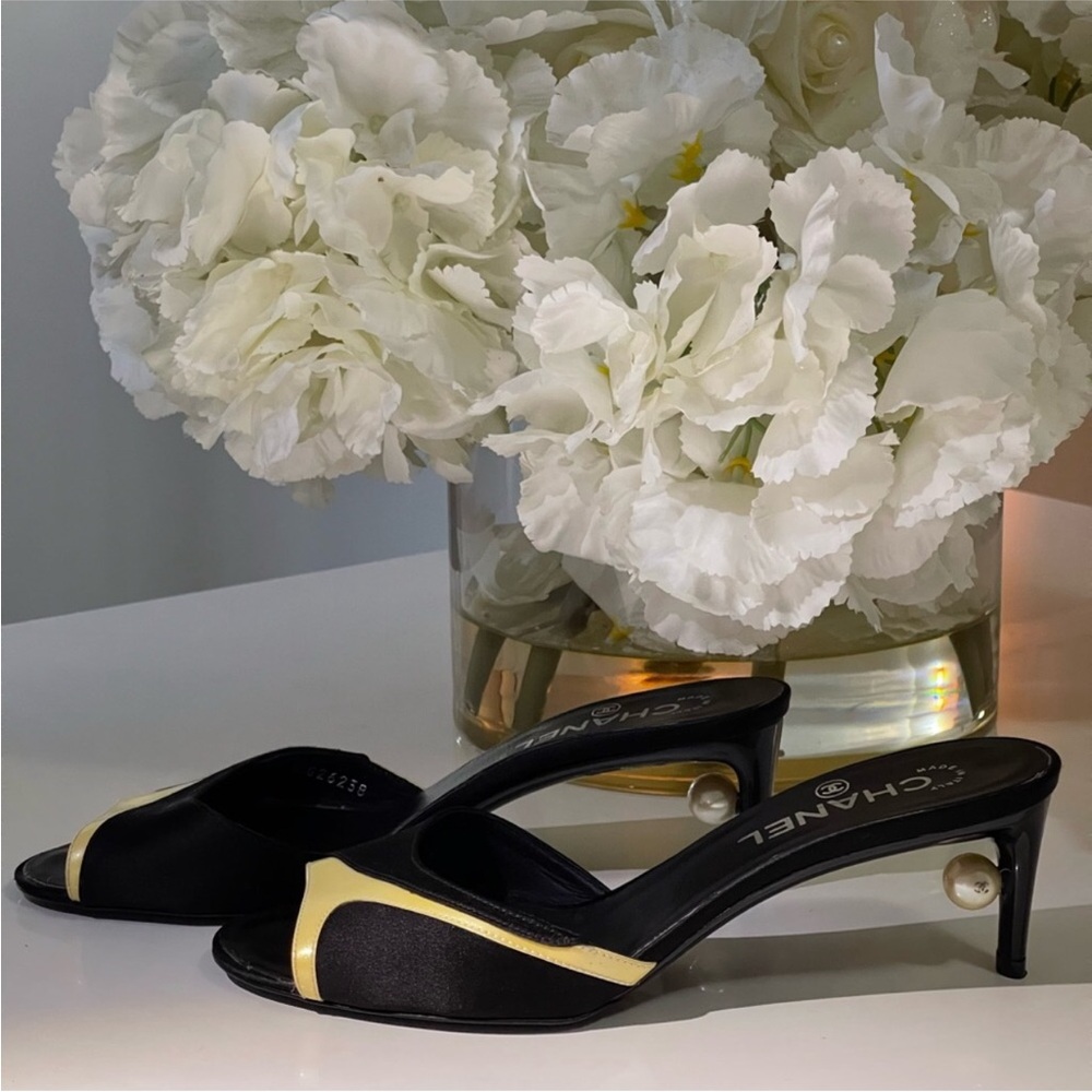 Chanel Heels Slides Mules Sandals Size 38